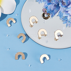 10 шт. латунная фурнитура для сережек-гвоздиков в форме арки KK-BC0011-61