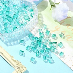 100 Stück Backfarbe transparente Glasperlen&nbsp;DGLA-YW0001-35F