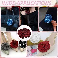 2 Stück Blumen-Schuhschnallenclips aus Polyester&nbsp;DIY-PH0034-81