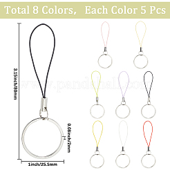 40 шт. 8-цветный нейлоновый шнур с оболочкой из цинкового сплава для мобильных ремней&nbsp;FIND-GF0008-37