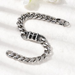 304 нержавеющая сталь кубинские звенья цепи браслеты BJEW-A092-02P