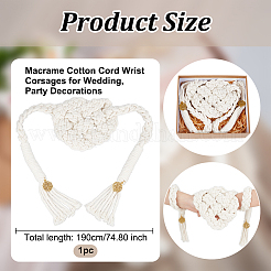Корсажи на запястье из хлопкового шнура макраме для свадьбы&nbsp;DIY-OC00003