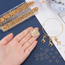 800 шт. 4 стиля соединительных колец из нержавеющей стали 304 STAS-ME0002-12