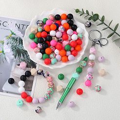 89шт набор силиконовых бусин с рисунком SIL-SZ0002-55