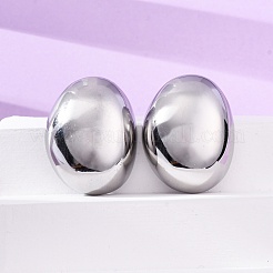 Литье полировка 304 нержавеющая сталь серьги-гвоздики для женщин&nbsp;EJEW-G431-01P