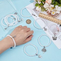 10 шт. 10 стиля акриловых круглых бусин&nbsp;BJEW-BC00002