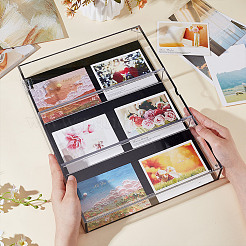 3-уровневые прямоугольные настенные акриловые витрины для бейсбольных карточек с магнитной крышкой&nbsp;ODIS-WH0331-19B