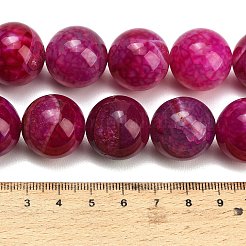 天然石ドラゴンアゲート瑪瑙ビーズ連売り  染め＆加熱  スムーズなラウンド  濃いピンク  19~21mm  穴：1.4~1.6mm  約20個/連  15.43''（39.2センチメートル）&nbsp;GG-L001-L01-02C