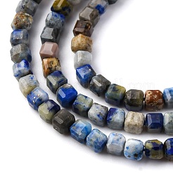 Нитки бусины из натурального ляписа-лазури&nbsp;LS-G-RM2025-C07-B