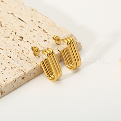 Тройные серьги-гвоздики в форме буквы U из нержавеющей стали RF8925