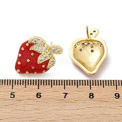 Серьги-гвоздики из циркония EJEW-F895-27C-01G