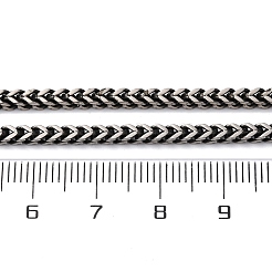 Ожерелья из цепочек пшеницы из нержавеющей стали 304 толщиной 2.5 мм&nbsp;NJEW-Q013-15A