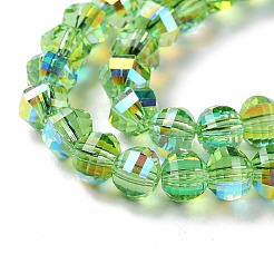 Прозрачные стеклянные бусины гальваническим пряди GLAA-Q099-C01-10-1