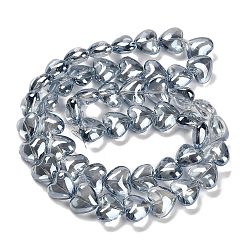 Стеклянные бусины с гальваническим покрытием  X-EGLA-B008-01A-PL01