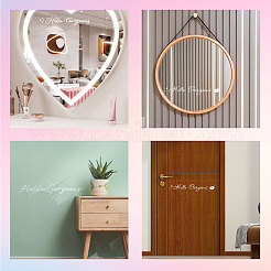 Водонепроницаемые светоотражающие пластиковые зеркальные наклейки DIY-WH0665-002