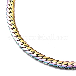 Collier à maillons cubains en acier inoxydable 304 pour hommes et femmes&nbsp;NJEW-E093-01MC-01