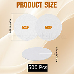 フラットラウンドフォーム蓋ライナー500個  感圧シール  化粧品ボトルジャーリッドシール用  ホワイト  20x1mm&nbsp;DIY-CN0003-31A