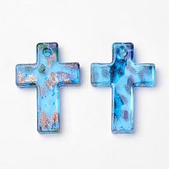 Ручной работы подвески золотые бусины песка LAMP-S098-1-B