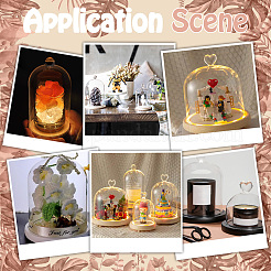 Стеклянные крышки-куполы в форме сердца&nbsp;AJEW-WH0696-225B-02