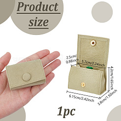 Вельветовые коробки для хранения колец в форме мешочка с кнопкой TP-WH0015-13B