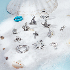 72 шт. 12 подвески из сплава в тибетском стиле с пляжной тематикой FIND-SC0003-10