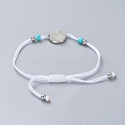 Pulseras de cuentas trenzadas de hilo de nylon ajustable&nbsp;BJEW-JB04440