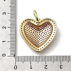 Pendentifs avec zircon cubiques à micro-pavés en laiton&nbsp;KK-C090-43G-03