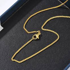 Colliers en chaîne de blé en laiton de 1.5 mm pour femmes&nbsp;KK-CBA4FD4-08G