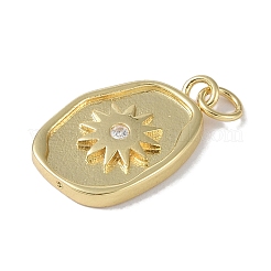 Покрытие стойки латунь микропаве прозрачные подвески из кубического циркония&nbsp;KK-E110-05G