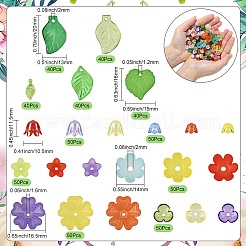 500 kit per la creazione di gioielli con foglie e fiori&nbsp;DIY-SC0031-75