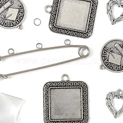 Наборы для изготовления памятных фотоподвесок из квадратного сплава своими руками DIY-FS0009-22