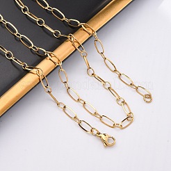 Ожерелья из овальных звеньев из нержавеющей стали 304&nbsp;NJEW-Q013-09G