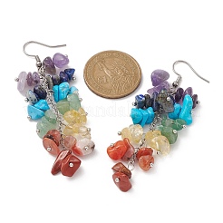 Boucles d'oreilles pendantes en forme de canne à sucre&nbsp;EJEW-JE05368