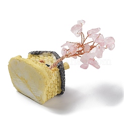 Смола и натуральный розовый кварц модель орнамент&nbsp;DJEW-Z001-01E