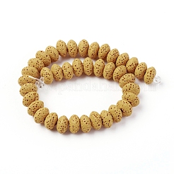 Бусы из натуральной лавы G-F671-01A-08