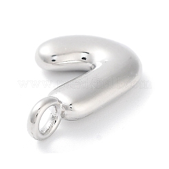 Pendenti con lettere a palloncino in ottone placcato a cremagliera&nbsp;KK-C050-01P-J