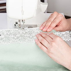 10 ярд нейлоновой эластичной кружевной отделки OCOR-FG0002-66A