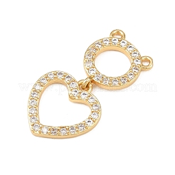 Латунные микропаве прозрачные подвески с фианитом&nbsp;KK-F919-41A-G