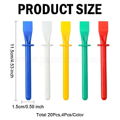 20 шт. 5-х цветные пластиковые мастихины TOOL-YW0001-81
