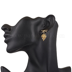 Серьги-гвоздики с бриллиантами из латуни&nbsp;EJEW-MZ00465-01