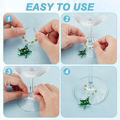 Морское животное стекло бокал для вина подвески&nbsp;AJEW-GA00018