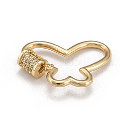 Латунь микропаве кубический цирконий винт карабин подвески с замком KK-I657-15G