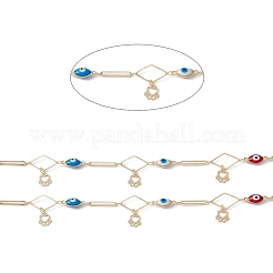 Эмалированные цепи с конским глазом и овальными и ромбовидными звеньями CHC-C003-27G-03