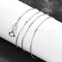 Антикоррозийное родиевое покрытие 925 стерлингового серебра кабельные цепочки ожерелья&nbsp;NJEW-N0048-46-18