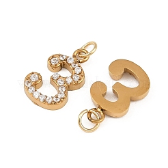 Ciondoli in strass in acciaio inossidabile 304&nbsp;STAS-N133-03D-G