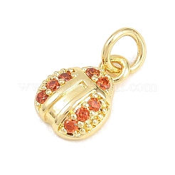 Messing Micro Pave orange Zirkonia Anhänger&nbsp;KK-F938-23A-G