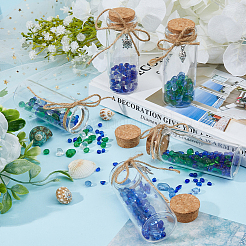 Стеклянные бусины в украшениях для витрины прозрачных стеклянных бутылок AJEW-AB00172