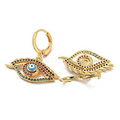 Серьги с подвесками из латуни с покрытием из настоящего 18-каратного золота EJEW-A033-07G