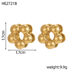 Серьги-кольца из нержавеющей стали 304&nbsp;STAS-OY012-05G