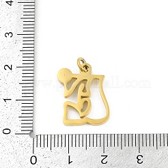 304ステンレスペンダント  キュービックジルコニア付き  丸カン付き文字チャーム  18KGP本金メッキ  文字e  18x15x2mm  穴：3mm&nbsp;STAS-R137-01G-E